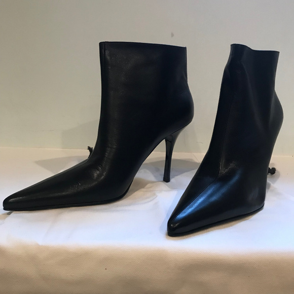 CELINE Ankle Boots - Luxury Black Kidskin - Picture 7 of 8